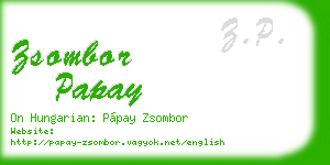 zsombor papay business card